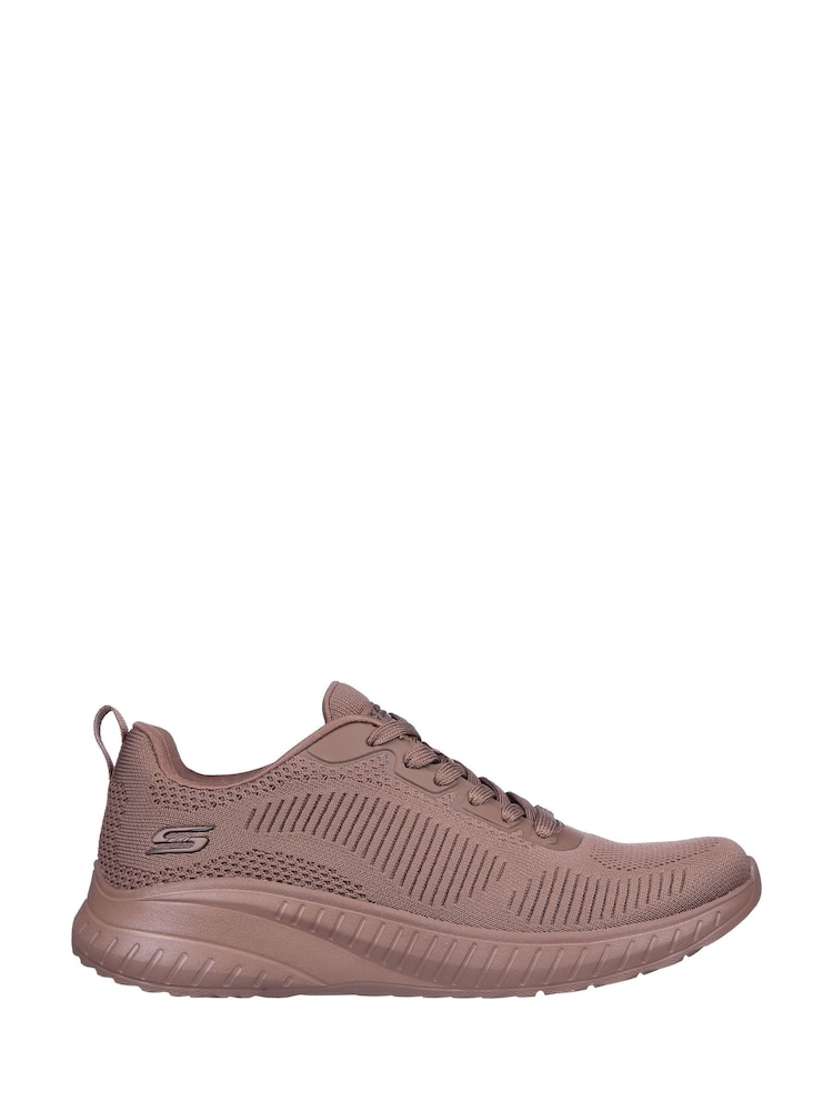 Skechers Brown Womens Bobs Squad Chaos Face Off Trainers - Image 1 of 5