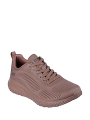 Skechers Brown Womens Bobs Squad Chaos Face Off Trainers - Image 3 of 5