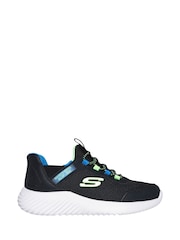 Skechers Black Bounder Brisk-Burst Slip In Trainers - Image 1 of 5