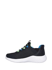 Skechers Black Bounder Brisk-Burst Slip In Trainers - Image 2 of 5