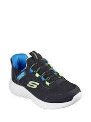 Skechers Black Bounder Brisk-Burst Slip In Trainers - Image 3 of 5