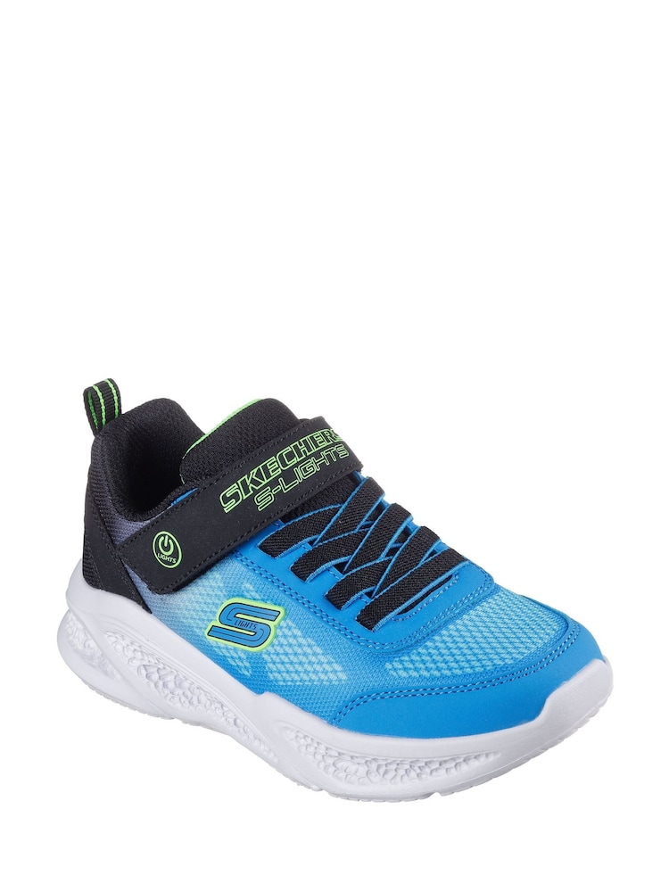 Skechers Blue Black Meteor-Light Up Krendox Trainers - Image 2 of 5