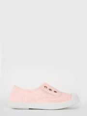 Trotters London Pink Plum Canvas Shoes - Image 1 of 2