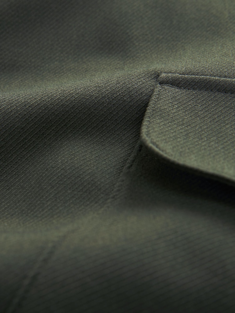 Khaki Green Relaxed Tapered EDIT Twill Cargo Trousers - Image 6 of 6
