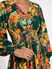 Joe Browns Selena Fruity Long Sleeve Maxi Dress - Attēls 2 no 5