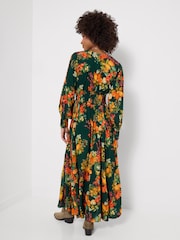 Joe Browns Selena Fruity Long Sleeve Maxi Dress - Attēls 4 no 5