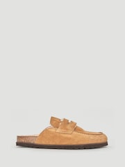 Hush Brown Rune Faux Shearling Mules - Image 3 of 5