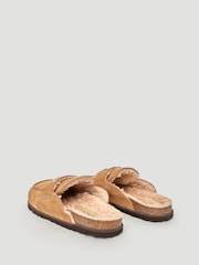 Hush Brown Rune Faux Shearling Mules - Image 4 of 5