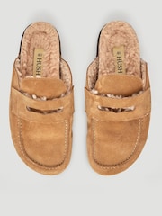 Hush Brown Rune Faux Shearling Mules - Image 5 of 5