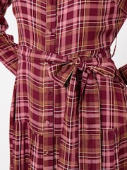 Joe Browns Red Willow Check Button Through Maxi Dress - Image 6 of 7