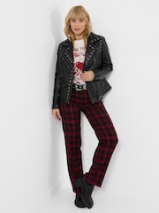 Joe Browns Black The Star Studded Leather Jacket - Image 5 of 7