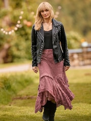 Joe Browns Black The Star Studded Leather Jacket - Image 6 of 7