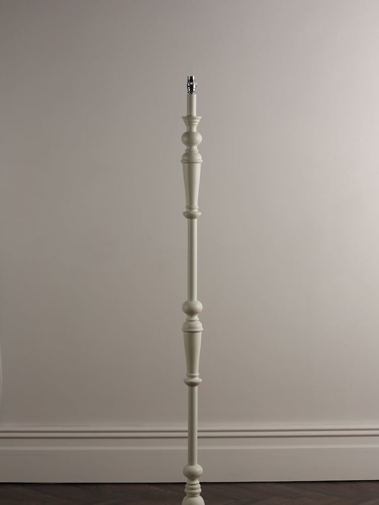 Laura Ashley White Tate Painted Wood Candlestick Floor Lamp Base - Image 1 of 4