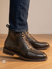 Jones Bootmaker Brown Endric Leather Lace Up Boots - Image 6 of 6