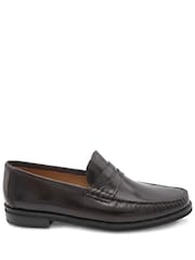Jones Bootmaker Burgundy Red Quennell Leather Penny Loafers - Image 2 of 6