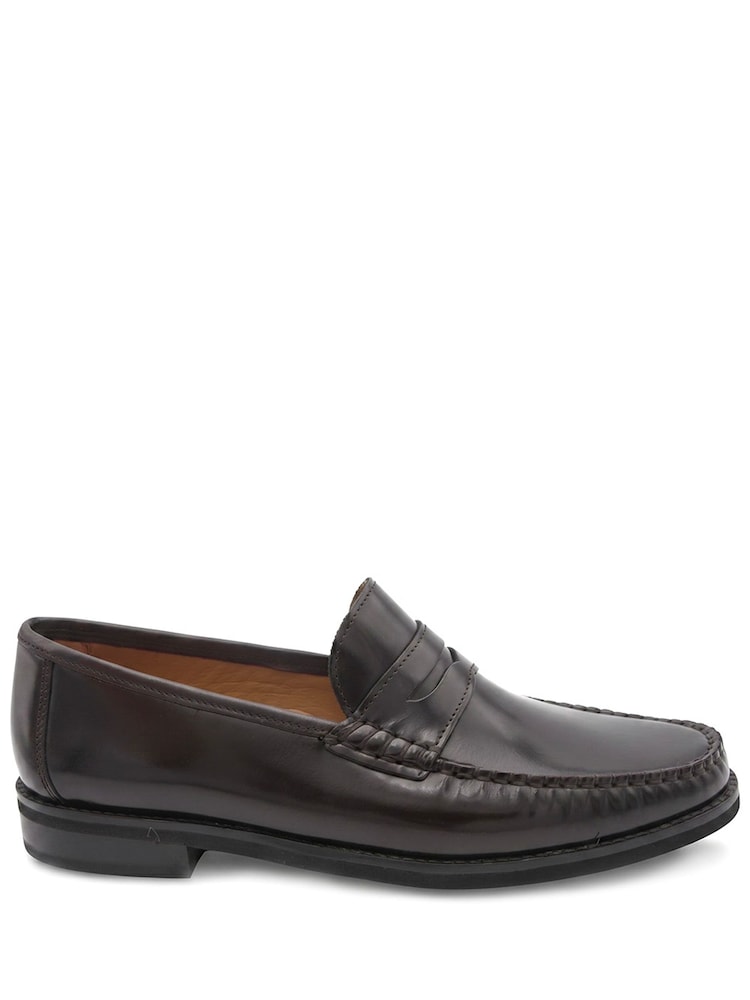Jones Bootmaker Burgundy Red Quennell Leather Penny Loafers - Image 2 of 6 Jones Bootmaker Burgundy Red Quennell Leather Penny Loafers - Image 2 of 6