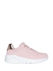 Skechers Pink/White Uno Lite Trainers - Image 1 of 5