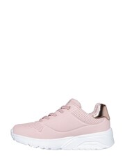 Skechers Pink/White Uno Lite Trainers - Image 2 of 5