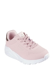 Skechers Pink/White Uno Lite Trainers - Image 3 of 5