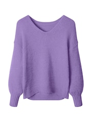 Joe Browns Purple Oh So Cosy V-Neck Jumper - Image 6 of 6