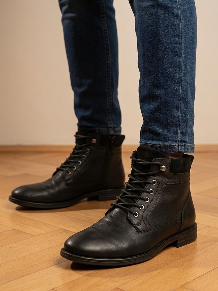 Чорний - Jones Bootmaker Docklands Шкіряні черевики на шнурівці - Image 1 of 6 Чорний - Jones Bootmaker Docklands Шкіряні черевики на шнурівці - Image 1 of 6