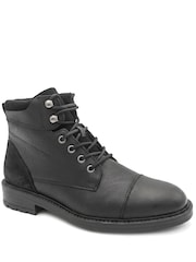 Jones Bootmaker Black Dusseldorf Leather Lace-Up Boots - Image 2 of 6