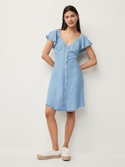 Bleach Denim TENCEL™ Mini Tea Dress - Image 2 of 7