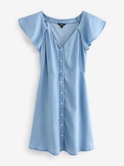 Bleach Denim TENCEL™ Mini Tea Dress - Image 6 of 7