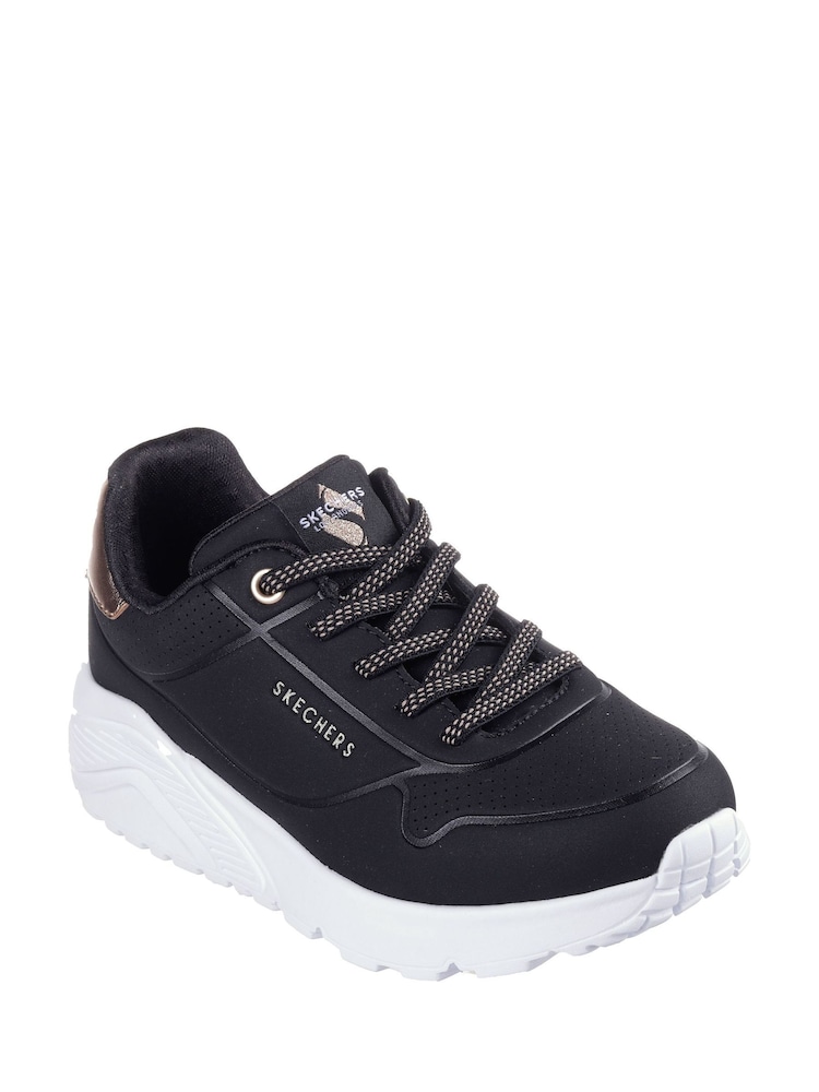 Skechers Black Girls Uno Lite Trainers - Image 2 of 5