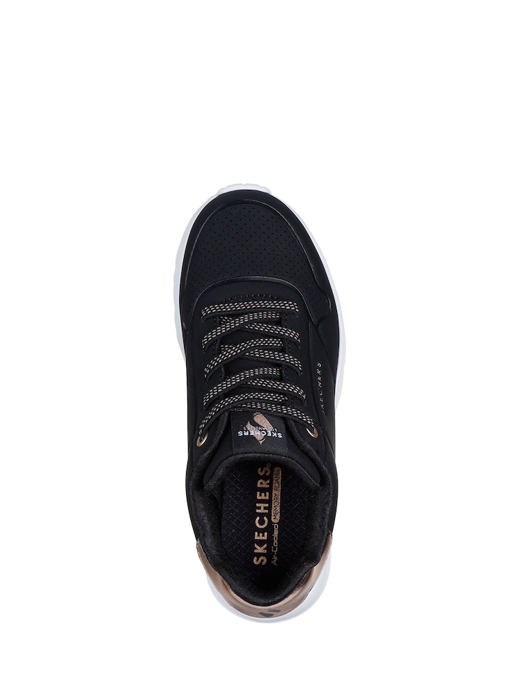 Skechers Black Girls Uno Lite Trainers - Image 5 of 5