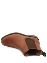Jones Bootmaker Brown Debden Wide Fit Leather Chelsea Boots - Image 5 of 6