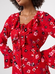 Joe Browns Red Phoebe Long Sleeve Ruffle Maxi Dress - Image 3 of 7