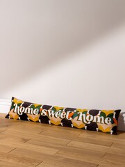 heya home Orange Home Sweet Home Velvet Draught Excluder Cushion - Image 1 of 3