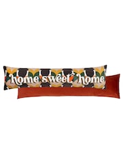heya home Orange Home Sweet Home Velvet Draught Excluder Cushion - Image 2 of 3