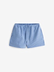 Blue Boy Textured Stripe Tie Waist Shorts - Image 5 of 6
