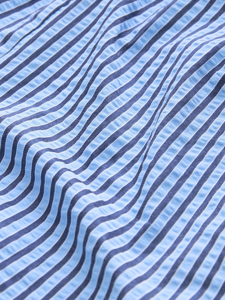 Blue Boy Textured Stripe Tie Waist Shorts - Image 6 of 6