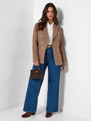 Joe Browns Brown Freya Asymmetric Check Jacket - Image 4 of 10