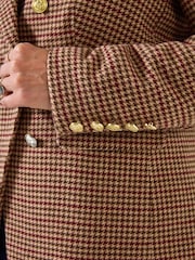 Joe Browns Brown Freya Asymmetric Check Jacket - Image 6 of 10