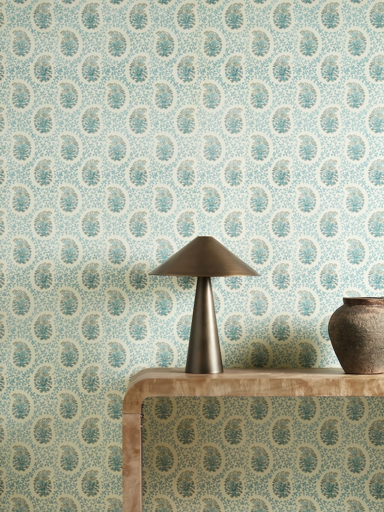Harlequin Indigo Zamora Paisley 10M Wallpaper - Image 1 of 2