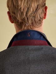 Joules Grey Slim Fit Flannel Suit Jacket - Image 5 of 11