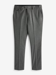Joules Grey Slim Fit Flannel Suit Trousers - Image 7 of 10