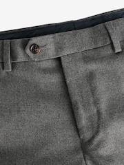 Joules Grey Slim Fit Flannel Suit Trousers - Image 8 of 10