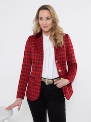 Joe Browns Red Dahlia Check Jacket - Image 1 of 5