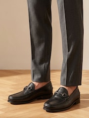 Jones Bootmaker Black Grain Roan Leather Slip-On Shoes - Image 1 of 6