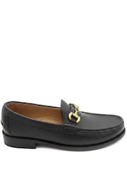 Jones Bootmaker Black Grain Roan Leather Slip-On Shoes - Image 2 of 6