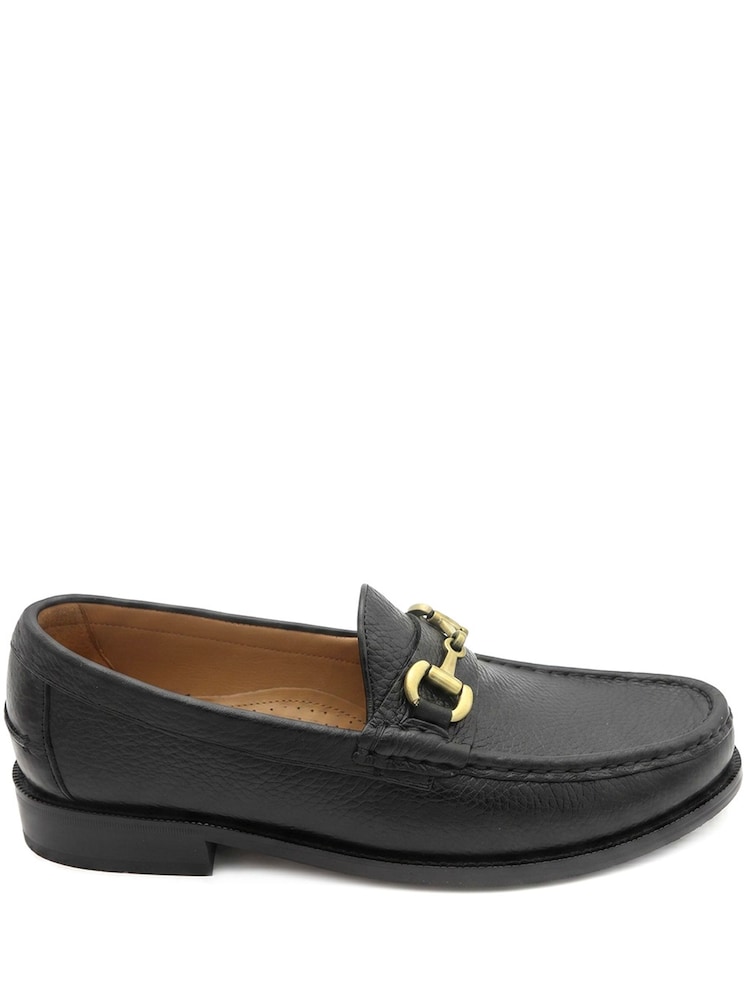 Jones Bootmaker Black Grain Roan Leather Slip-On Shoes - Image 2 of 6 Jones Bootmaker Black Grain Roan Leather Slip-On Shoes - Image 2 of 6