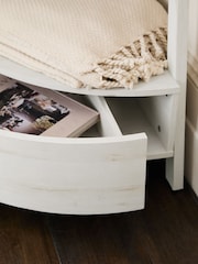 White Bronx Oak Effect Corner Ladder Shelf - Image 4 of 9