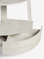White Bronx Oak Effect Corner Ladder Shelf - Image 8 of 9