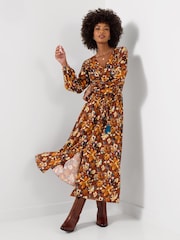 Joe Browns Sienna Floral Lace Insert Maxi Dress - Attēls 3 no 5