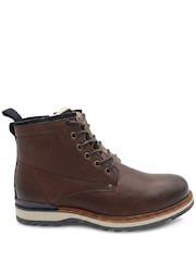 Jones Bootmaker Brown Wide Fit Ealing Leather Ankle Boots - Image 2 of 6